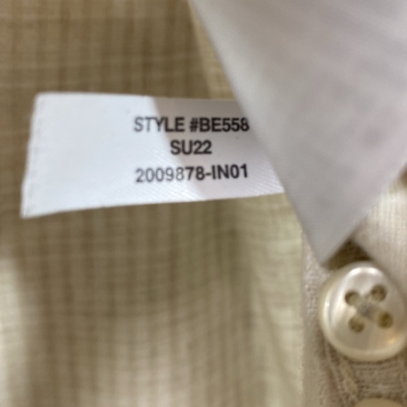 J. Crew x Baird McNutt Irish Linen Beige Button up Shirt Size Small Slim Fit - Picture 6 of 8